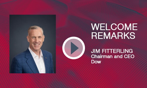 Video title screenshot for welcome remarks from Jim Fitterling