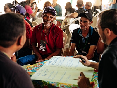 Meeting with community leaders Meeting with community leaders