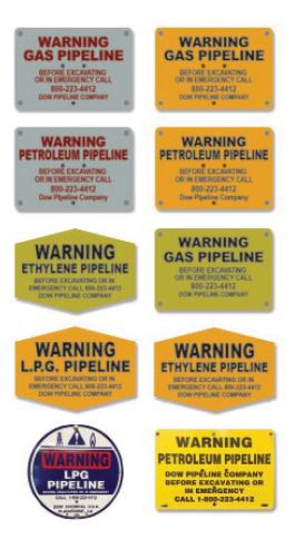 examples of pipeline warning signs