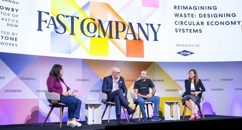 Haley Lowry on a panel discussion at Fast Company's Innovation Festival