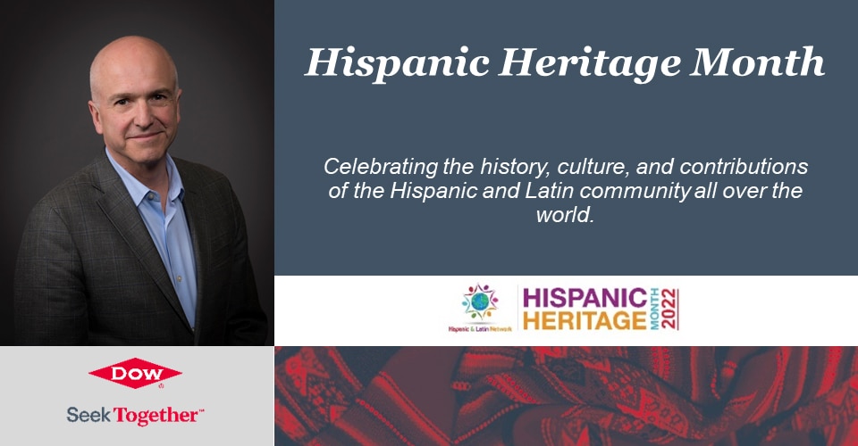 Hispanic Heritage Month graphic with Mauro Gregorio