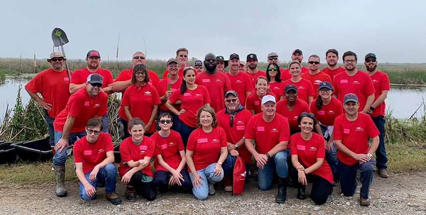 Dow volunteers in Louisiana participate in tree planting event