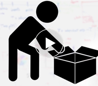 stick figure with a box