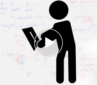 stick figure looking at chart