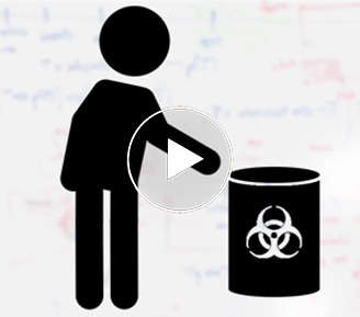 Stick figure demonstrating safe behaviors