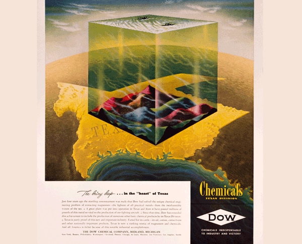 vintage texas division ad 1945