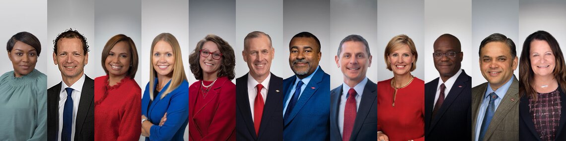 collage of Dow's Leadership Team