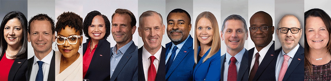 collage of Dow's Leadership Team