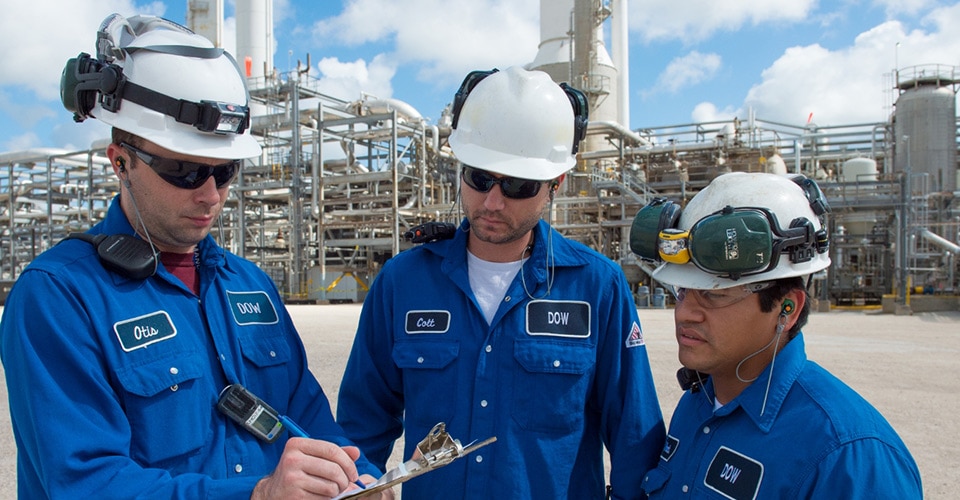 Group of people at factory