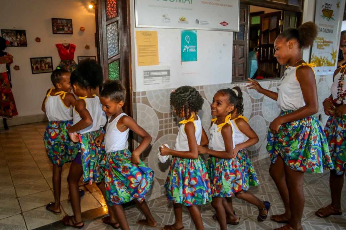 School age girls at a Dow community event