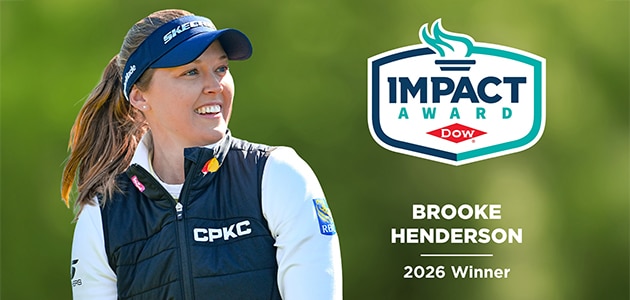 Impact Award winner Brooke Henderson