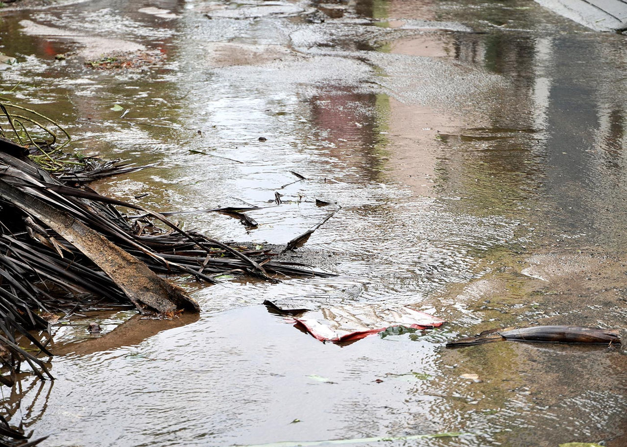 debris from Cyclone Michaung