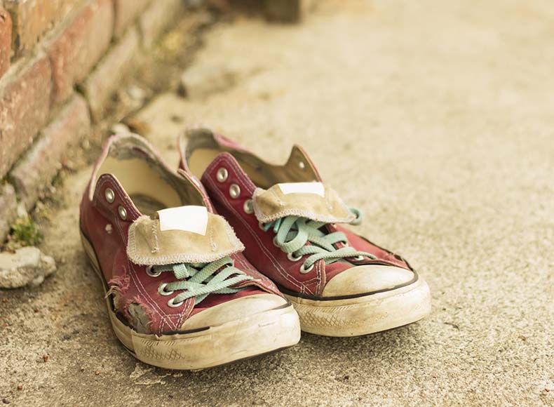 pair of old sneakers