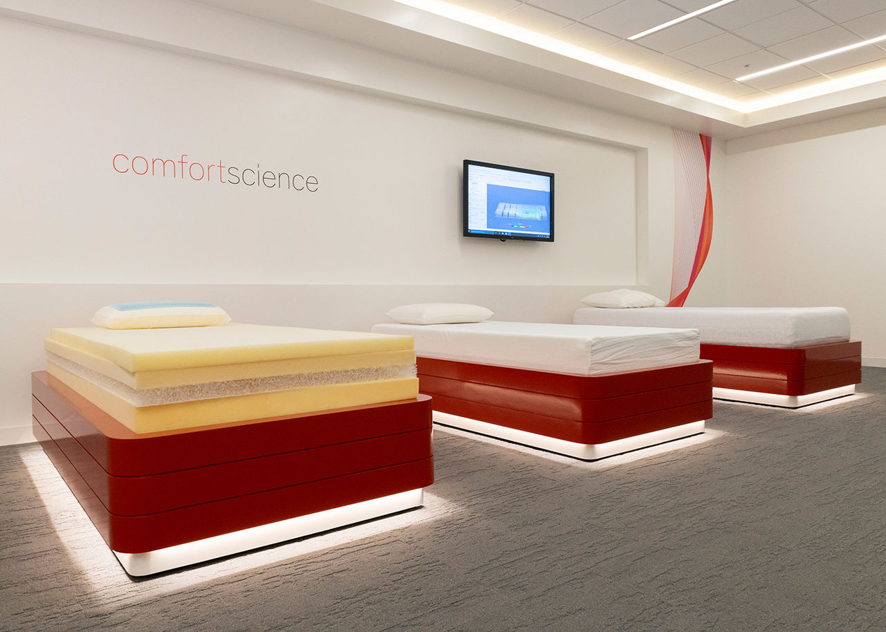 ComfortScience mattresses on display