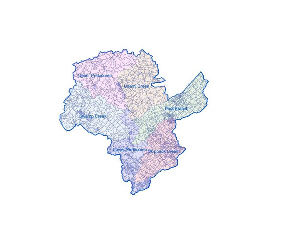 Image of map of watersheds