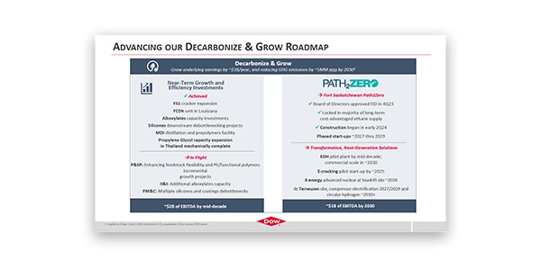 Decarbonize & Grow roadmap
