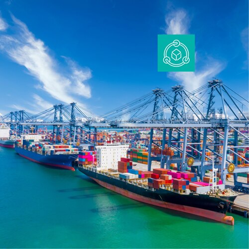 cargo ships at port