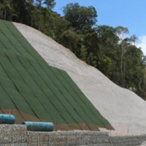 Side of a construction hill