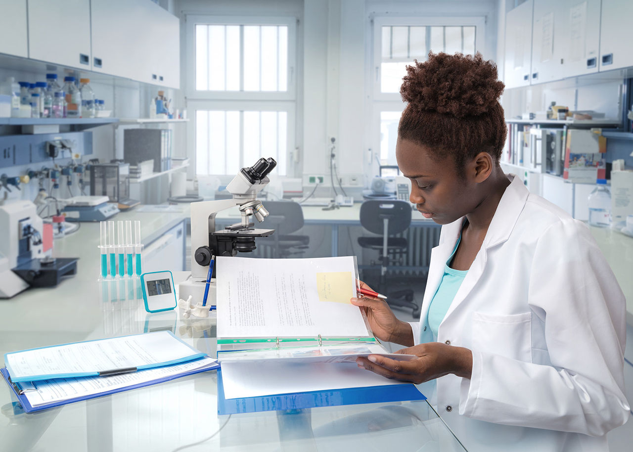 woman working in a lab