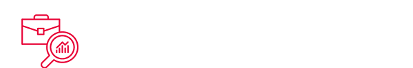 Icon of briefcase and magnifying glass