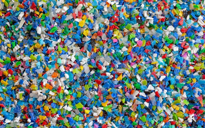 colorful plastic pellets
