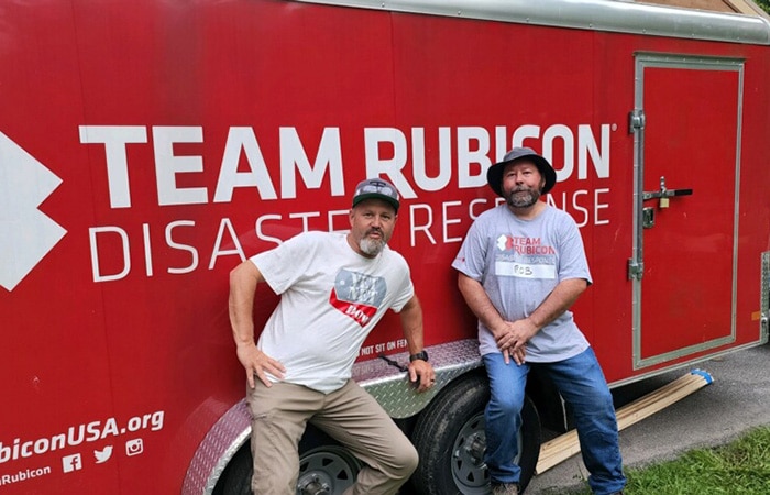 Supporting the resiliency of communities following a disaster, our partnership with Team Rubicon enables our Veteran Employee Resource Group: VetNet, paid time off to volunteer with this veteran-led nonprofit. This year, our employees deployed to support relief efforts for Hurricane Ian in Florida and flooding in Kentucky and West Virginia.